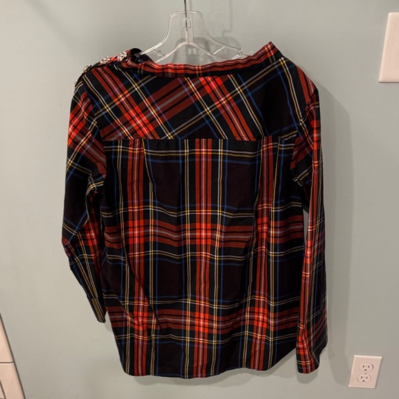 J.Crew Plaid Long Sleeve Top - Picture 4 of 4